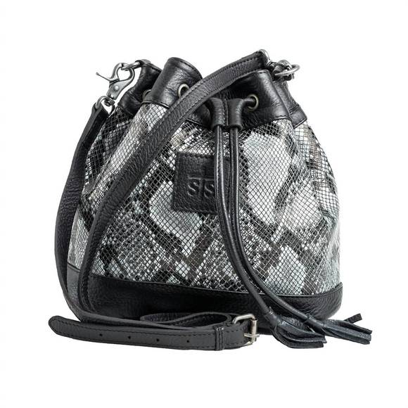 NEW STS RANCHWEAR women's santana bucket bag in black